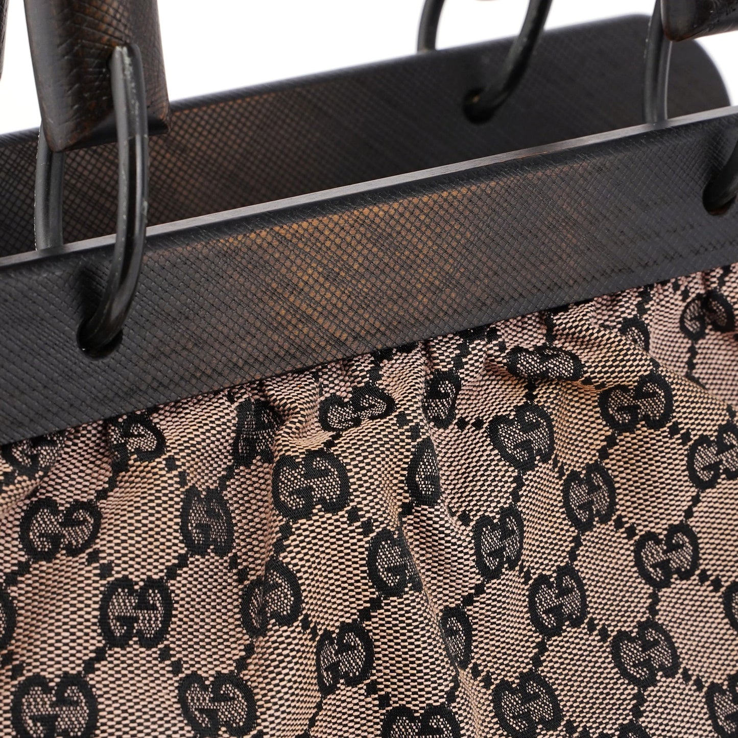 Beige GG Wood Handle Doctor Bag