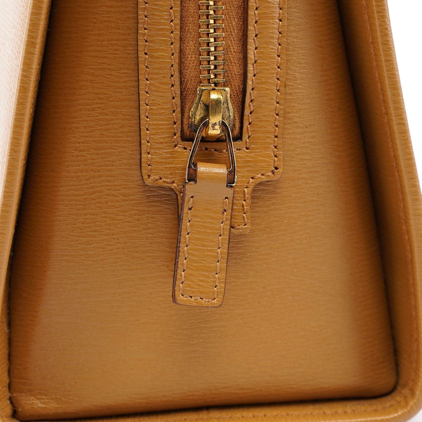 Beige Leather 2-Way Tote