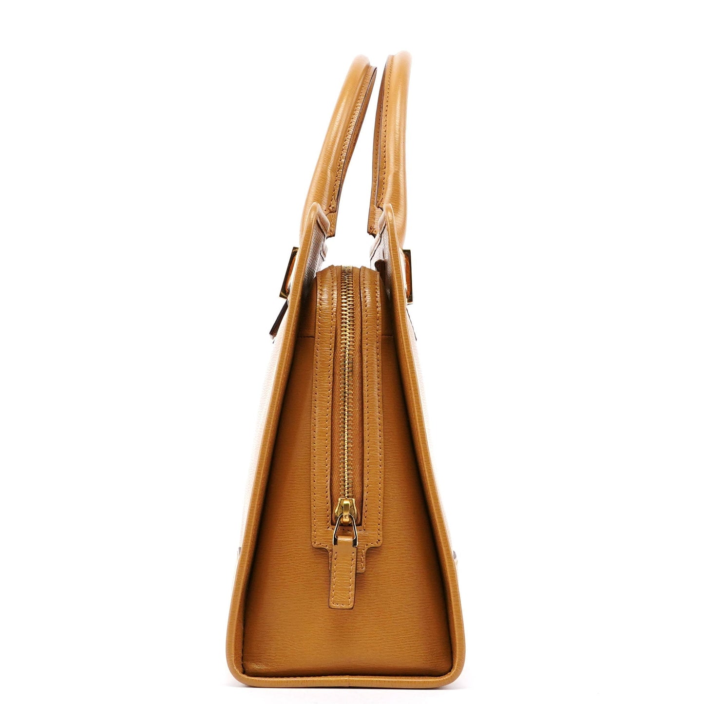 Beige Leather 2-Way Tote