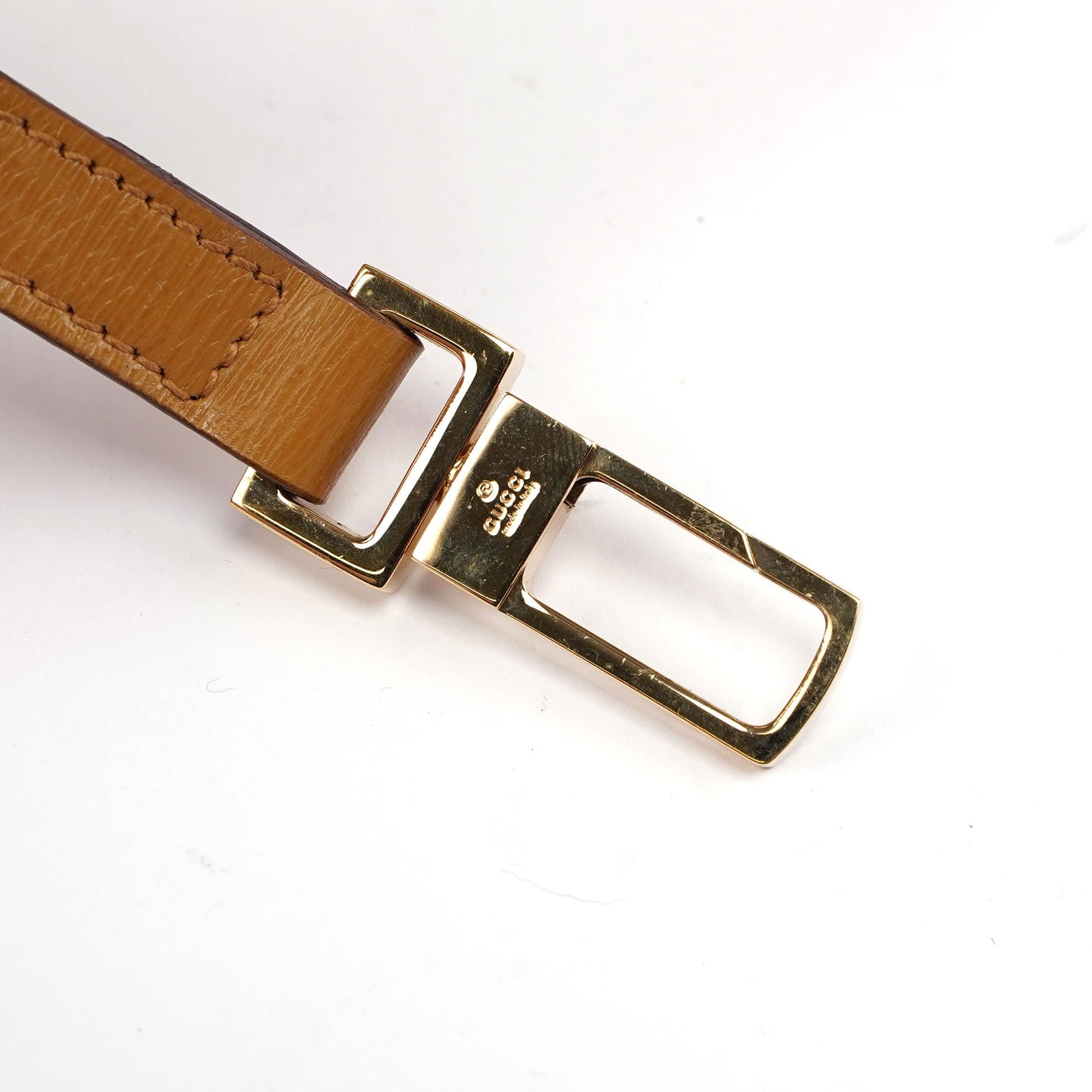 Beige Leather 2-Way Tote