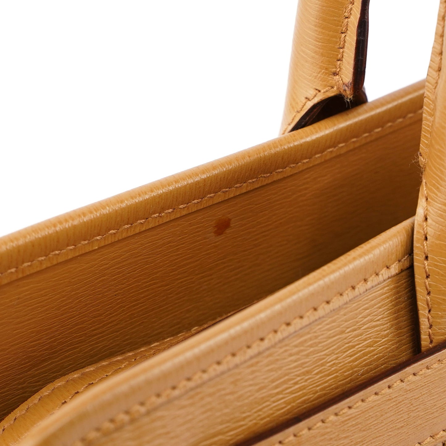 Beige Leather 2-Way Tote