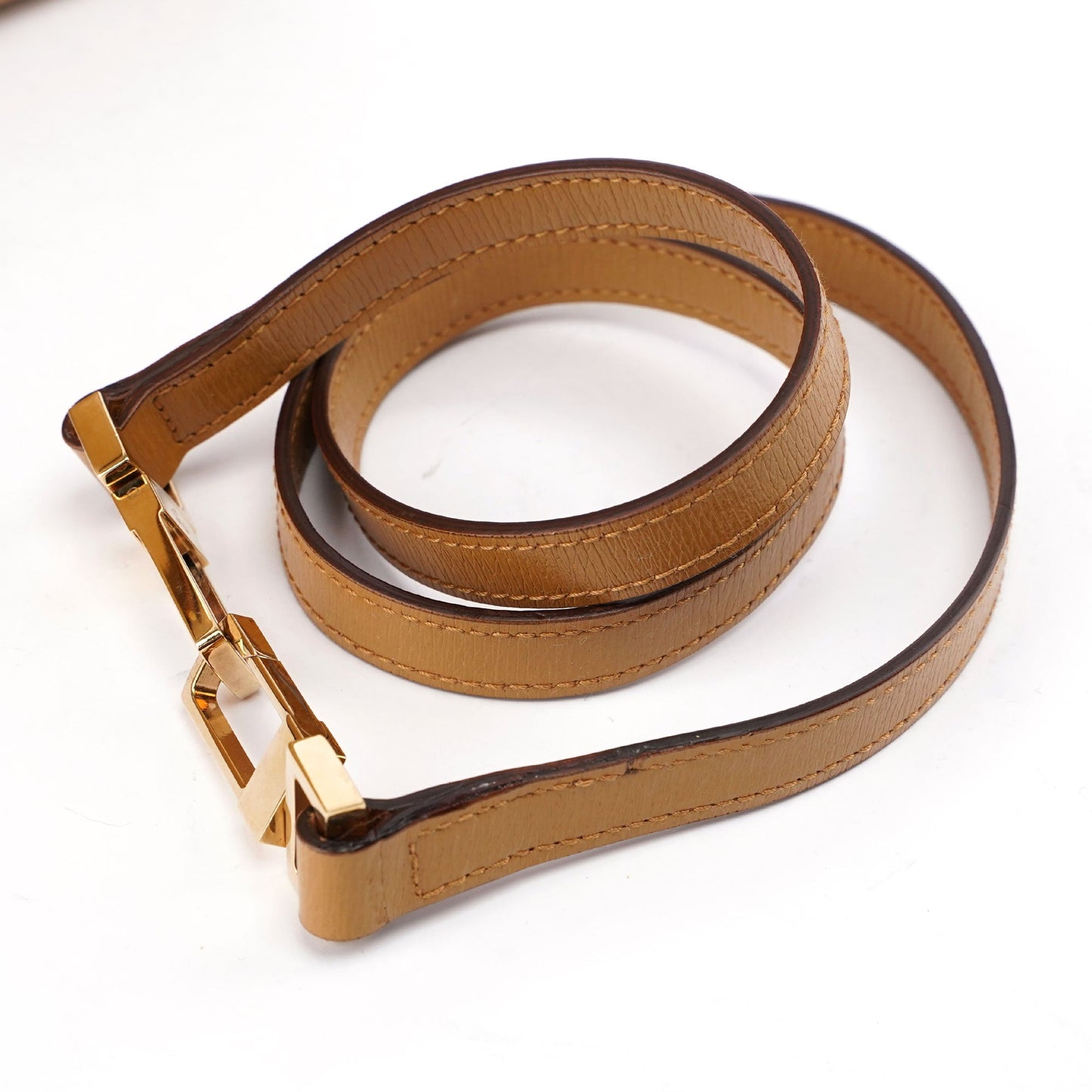 Beige Leather 2-Way Tote