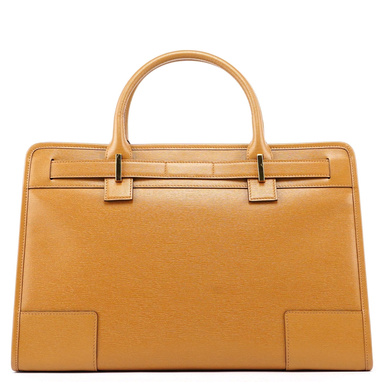 Beige Leather 2-Way Tote