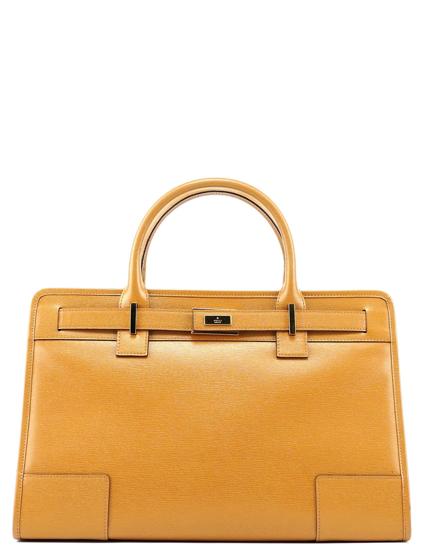 Beige Leather 2-Way Tote