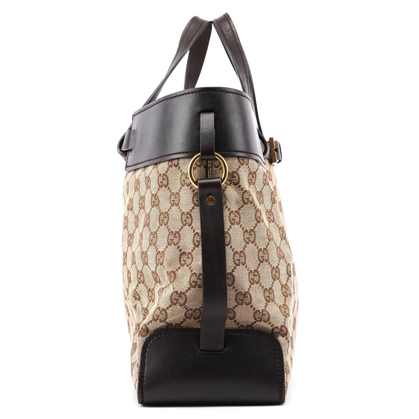 Beige Leather GG Large Tote