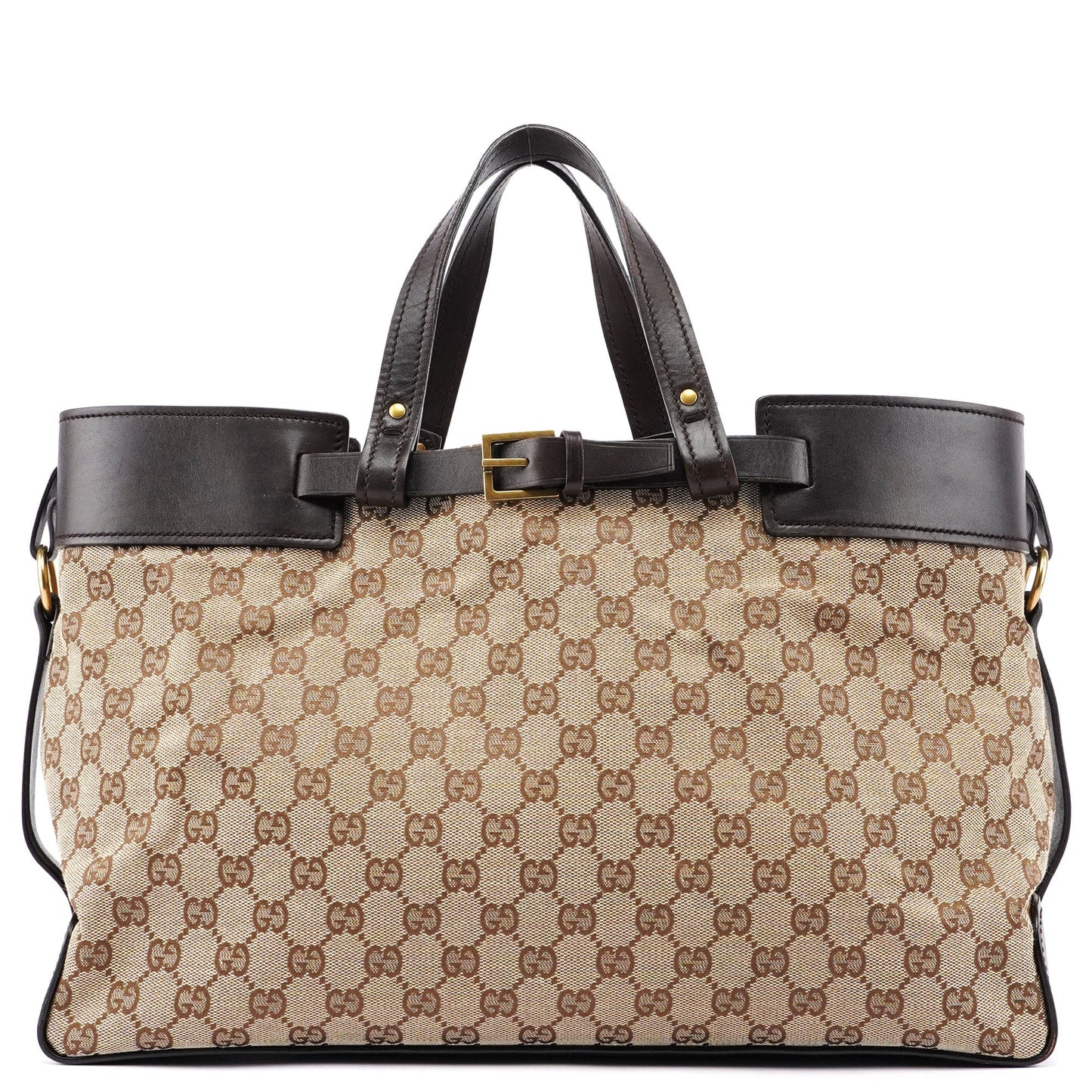 Beige Leather GG Large Tote