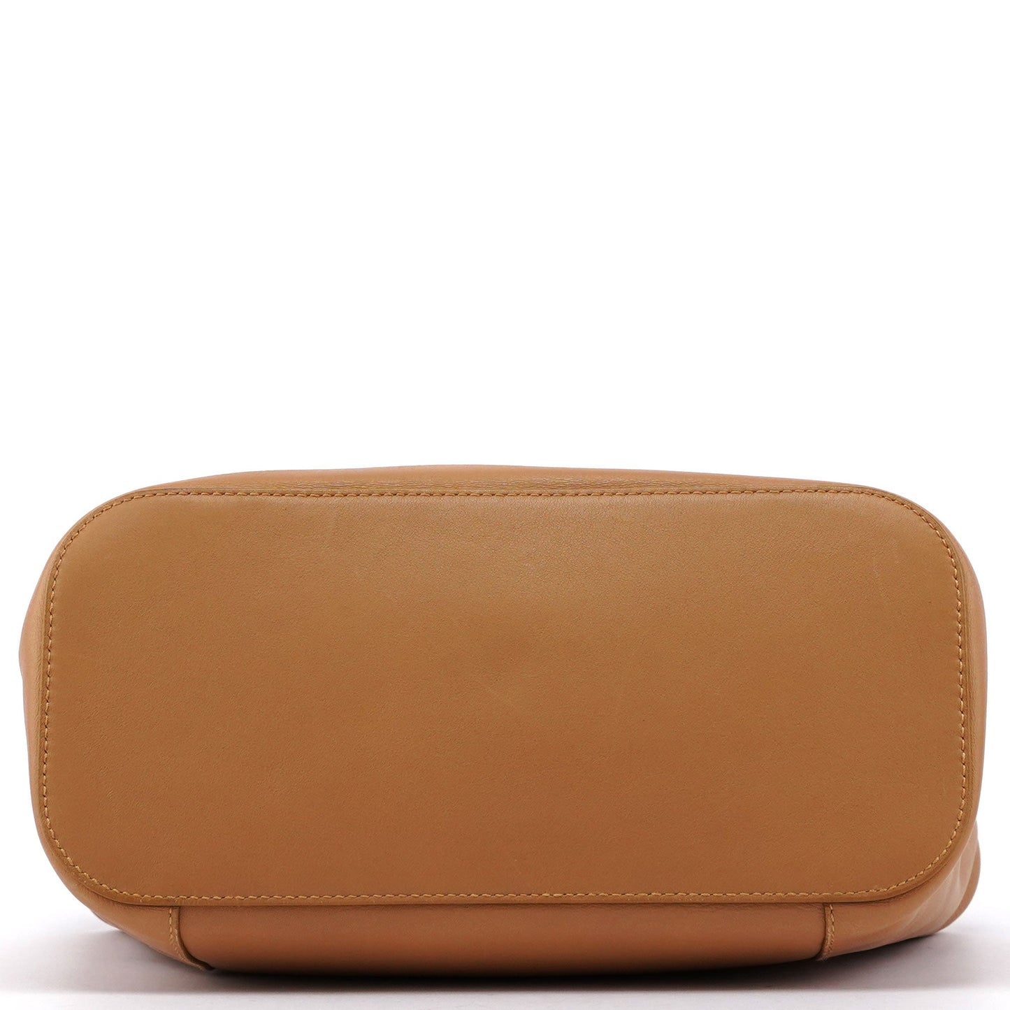 Beige Leather Ring Bag