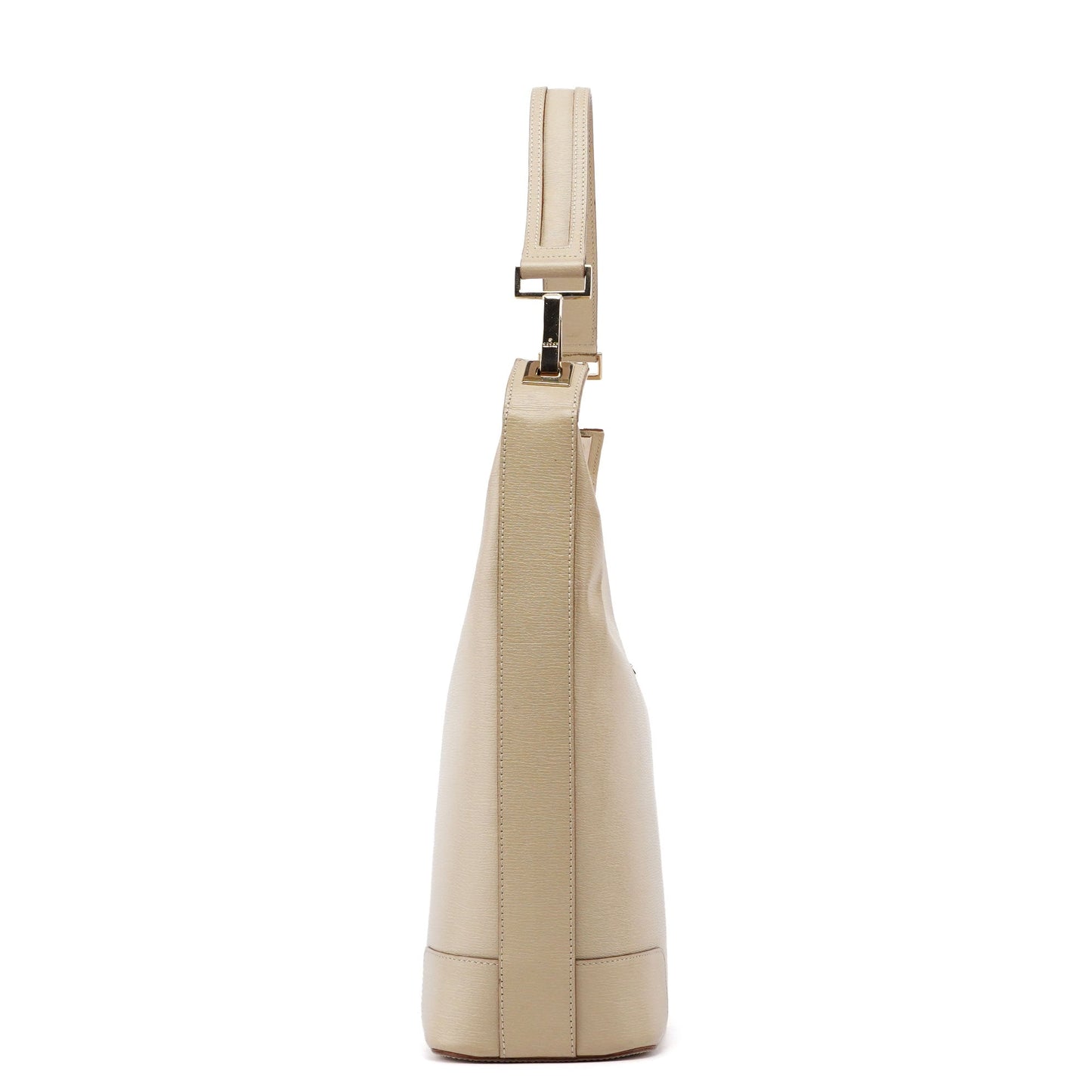 Beige Leather Shoulder Bag