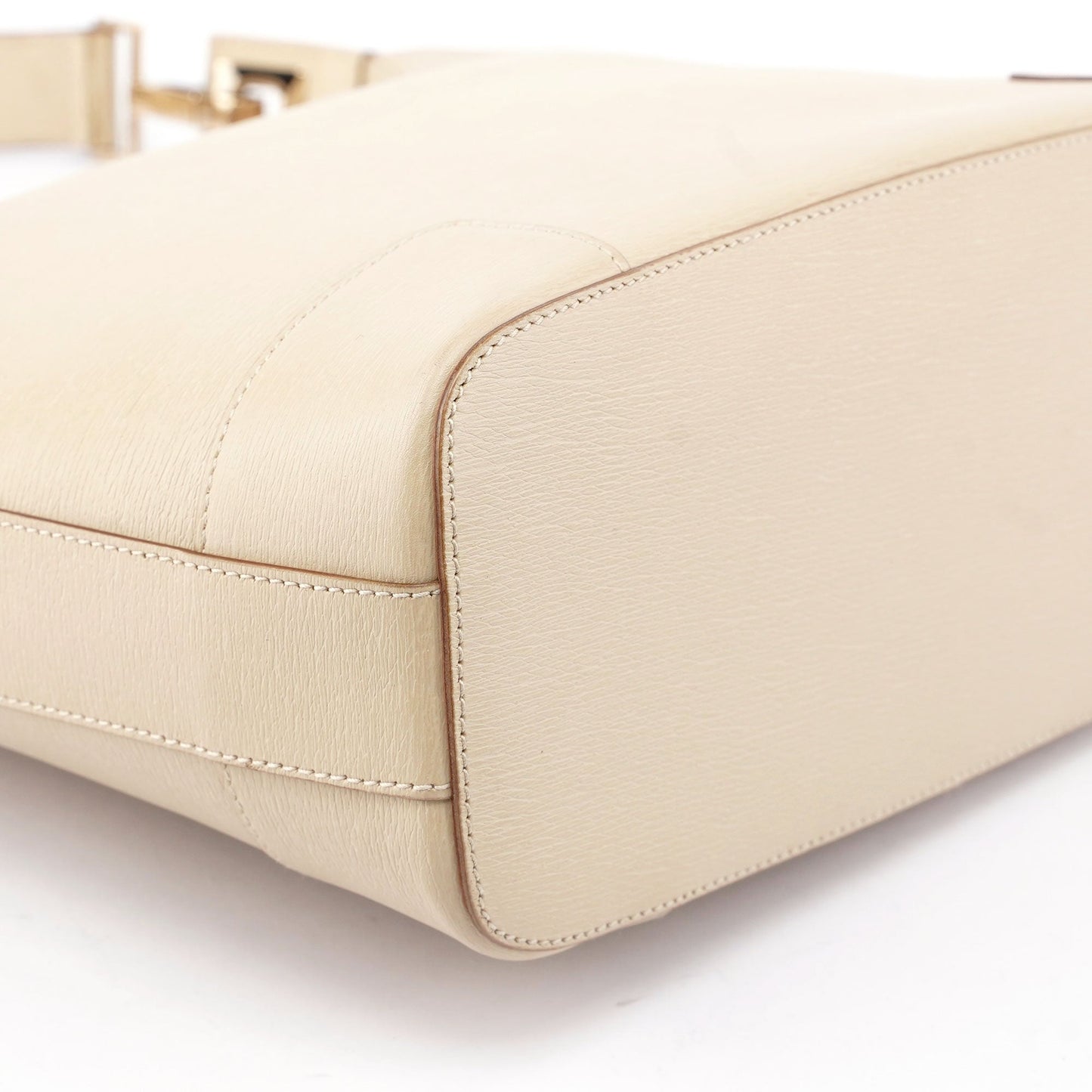 Beige Leather Shoulder Bag