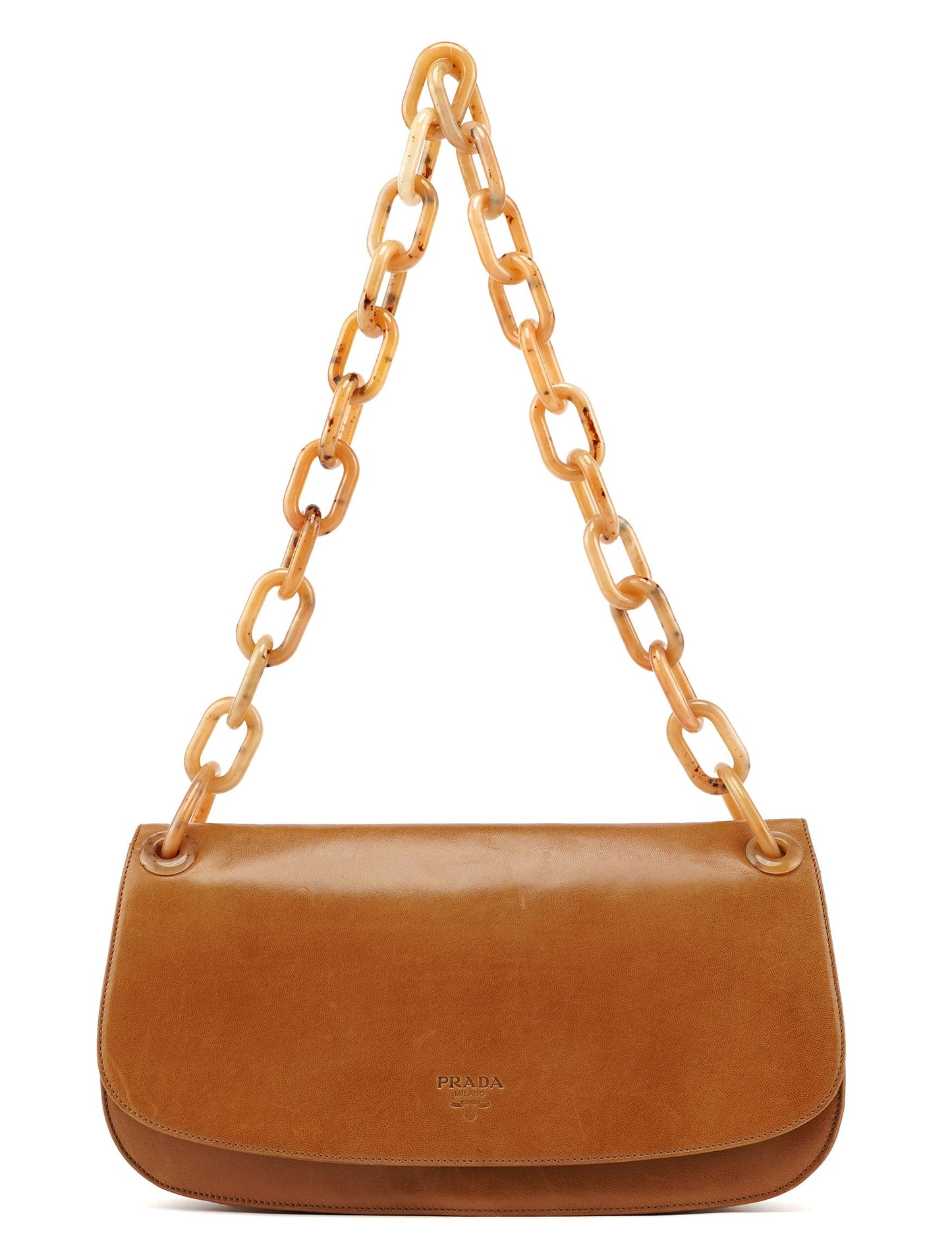 Beige Madras Swing Chain Bag