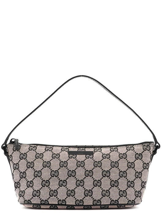 Beige Matte Black GG Boat Pochette