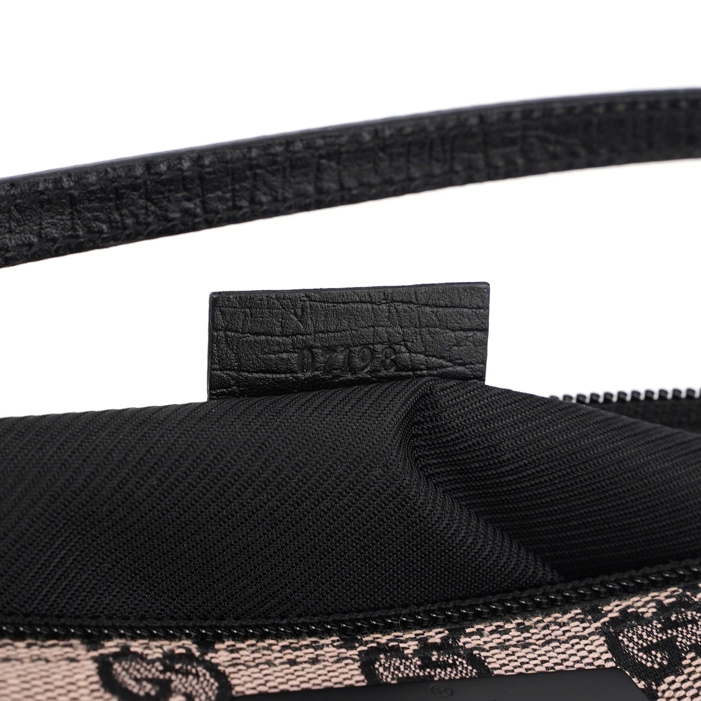 Beige Matte Black GG Boat Pochette