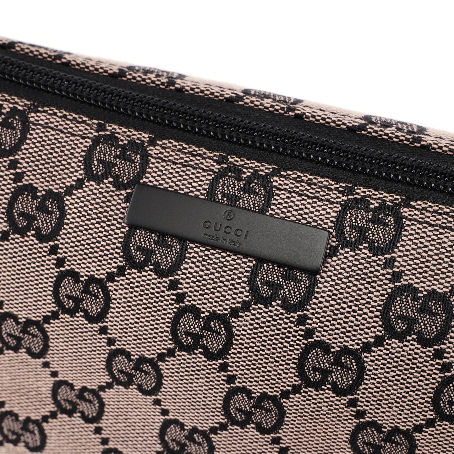 Beige Matte Black GG Boat Pochette