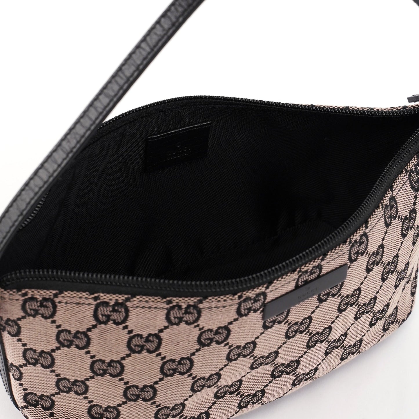 Beige Matte Black GG Boat Pochette