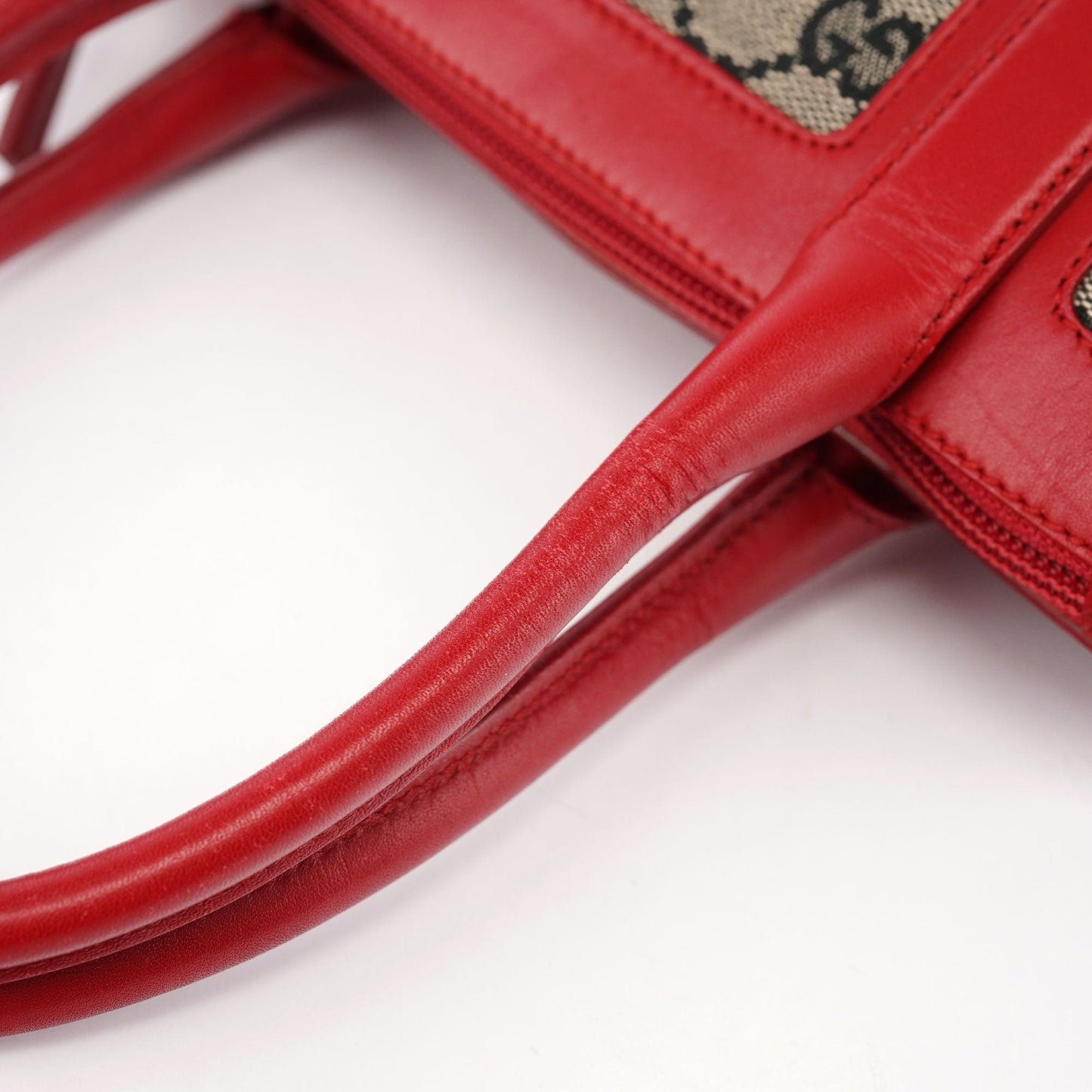 Beige Red GG Tote Bag