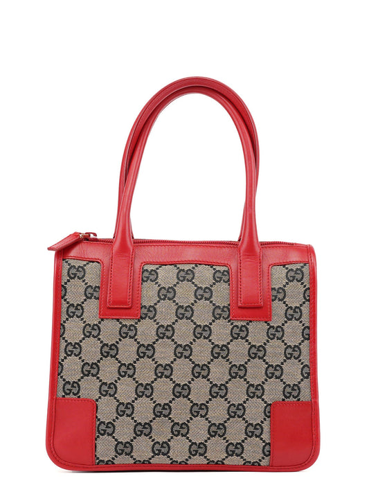Beige Red GG Tote Bag
