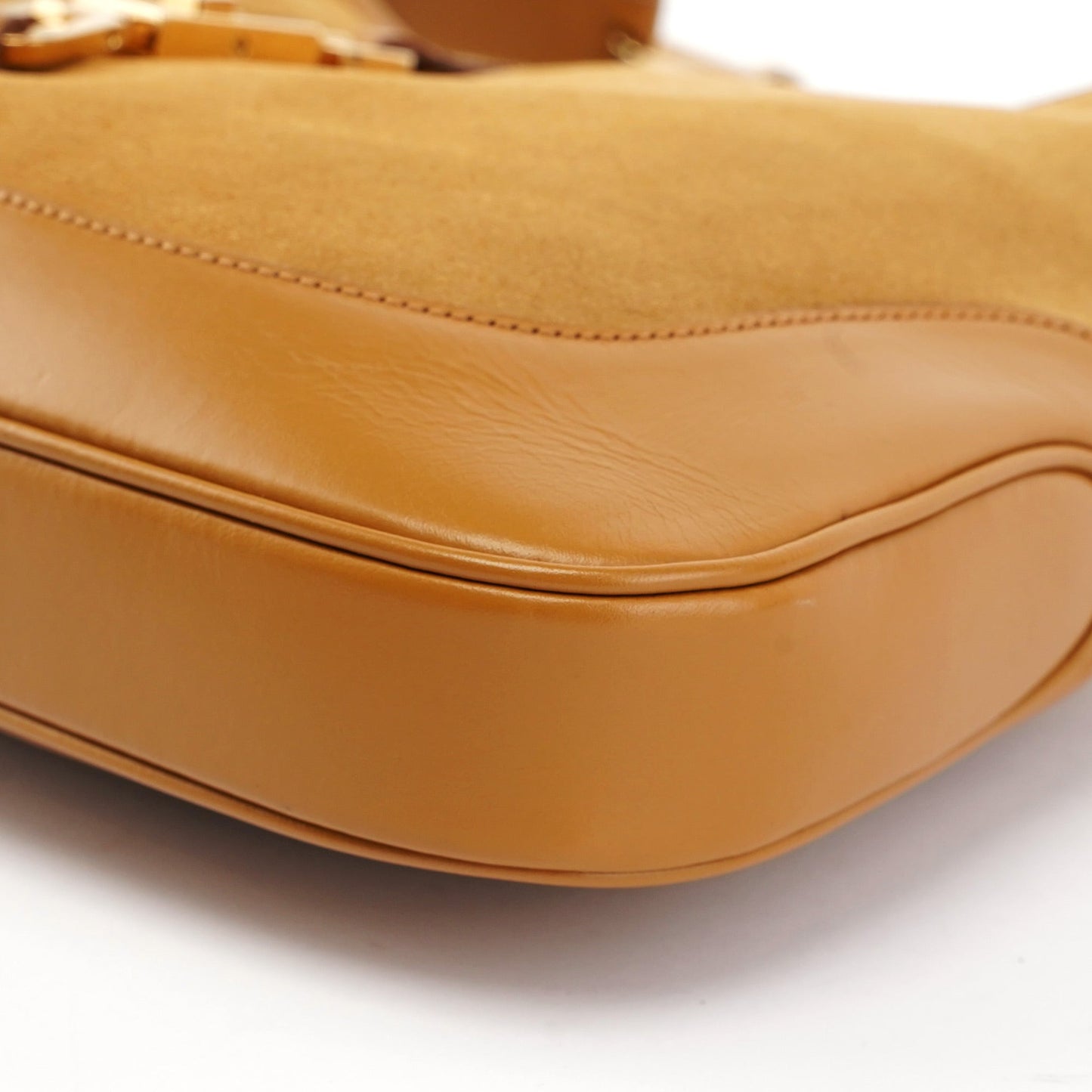 Beige Suede Jackie Chain Bag