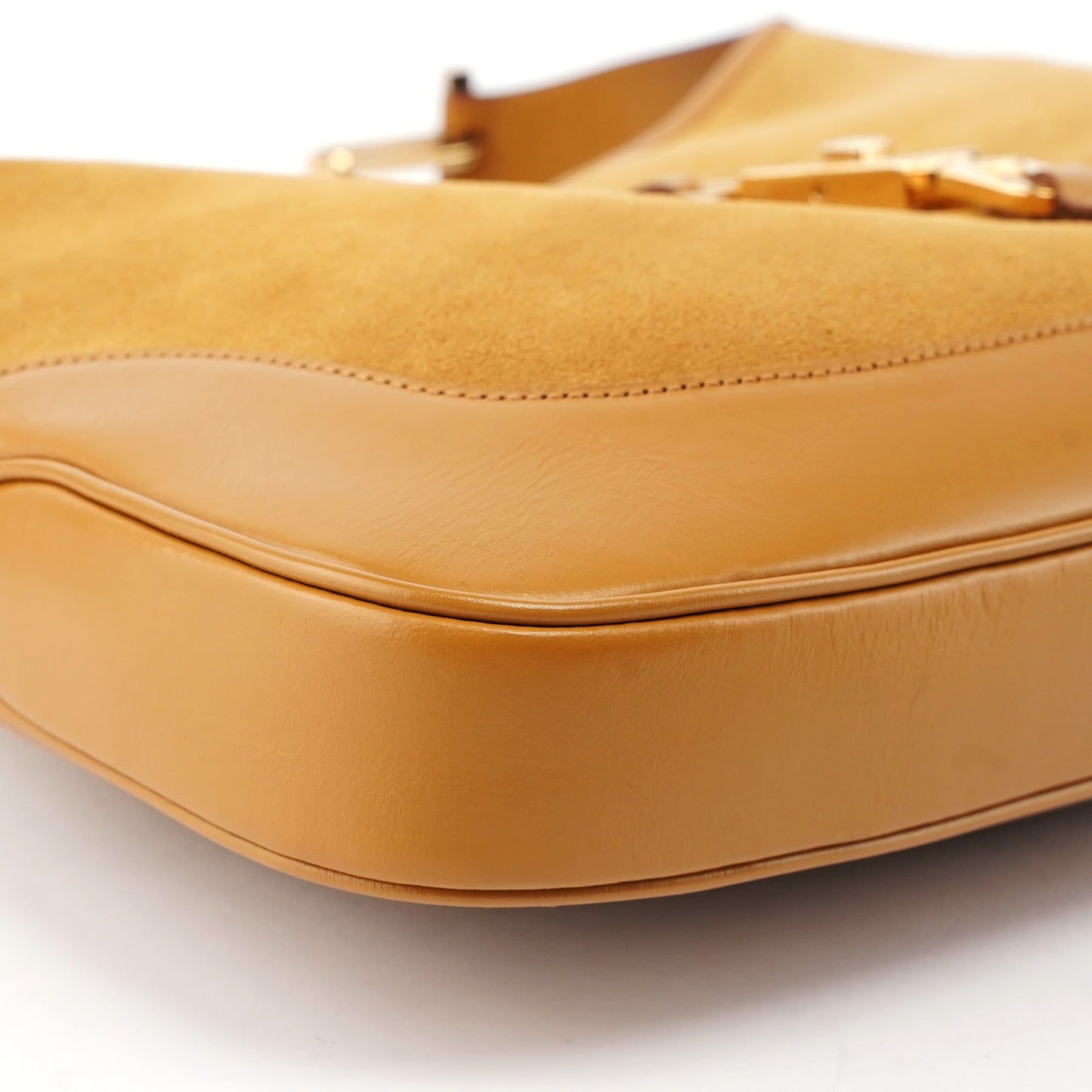 Beige Suede Jackie Chain Bag