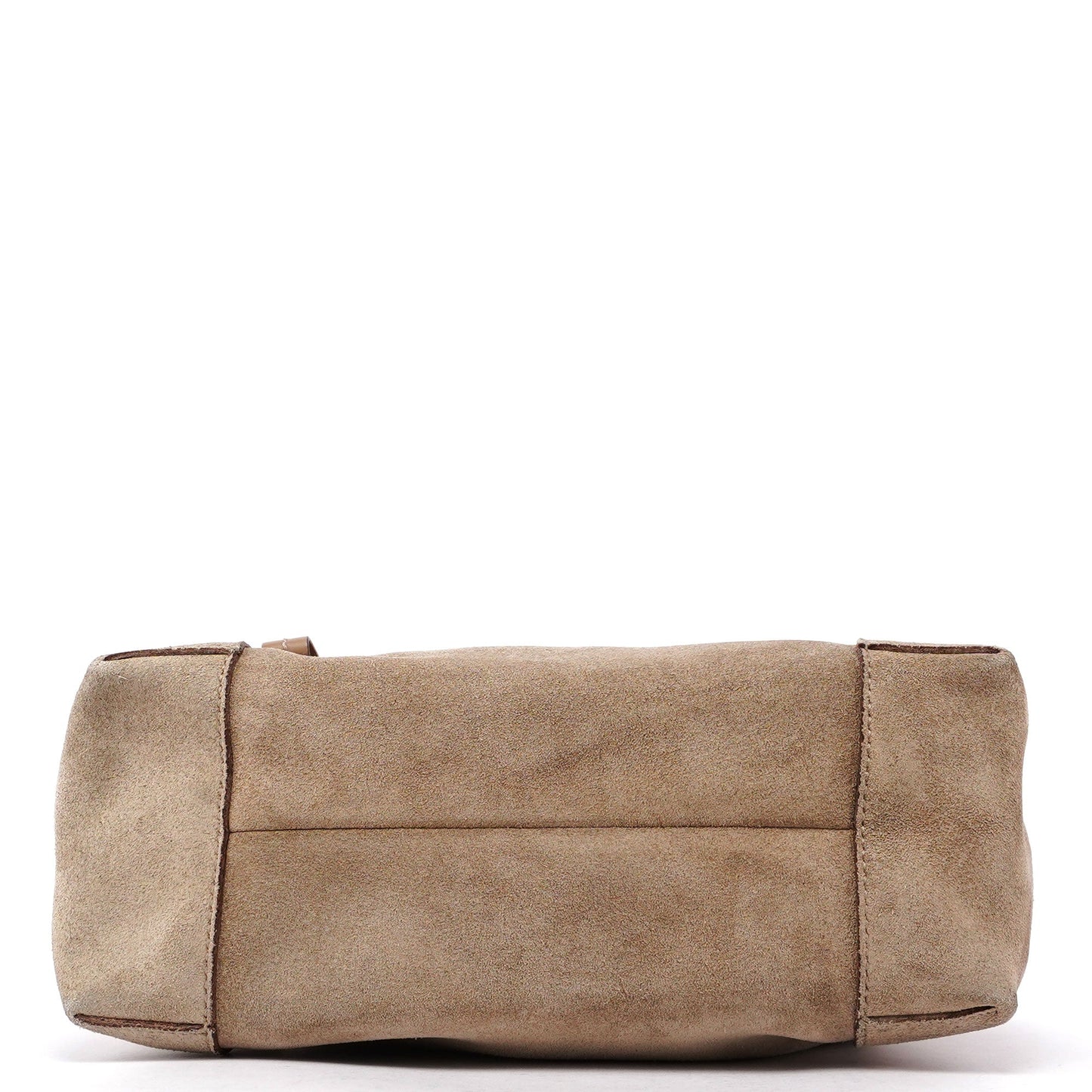 Beige Suede Shoulder Bag