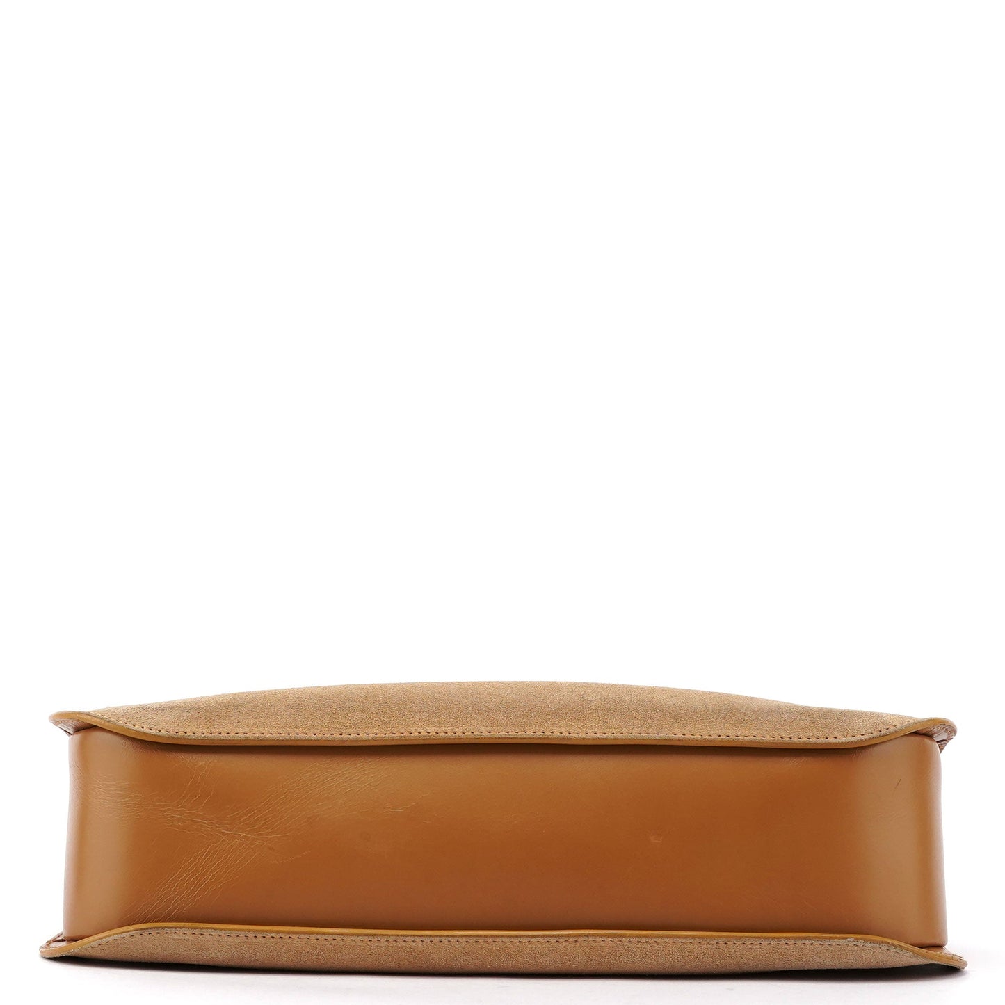 Beige Suede Shoulder Bag