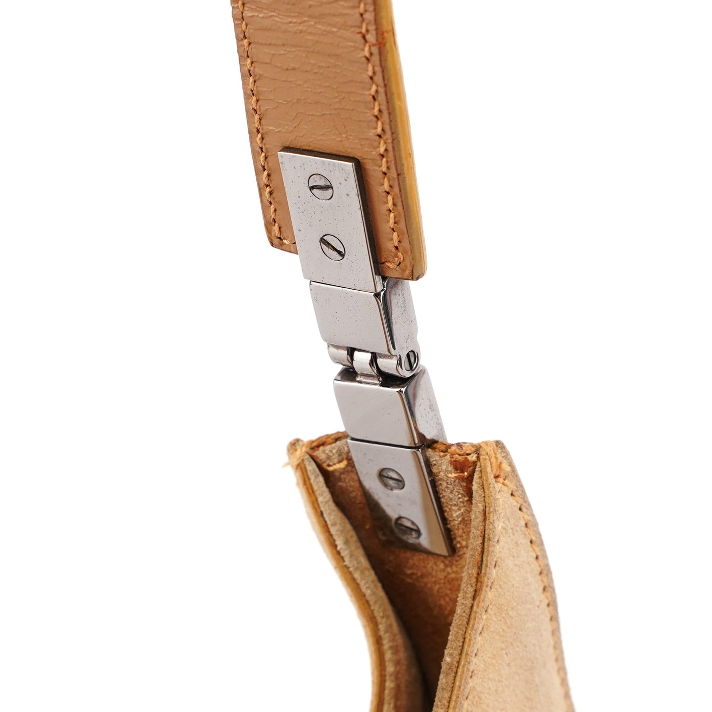 Beige Suede Shoulder Bag