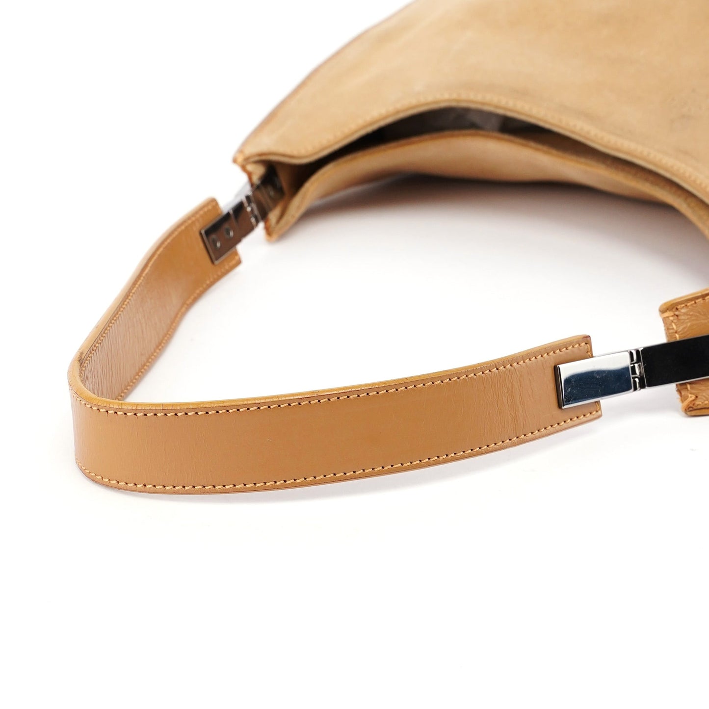 Beige Suede Shoulder Bag