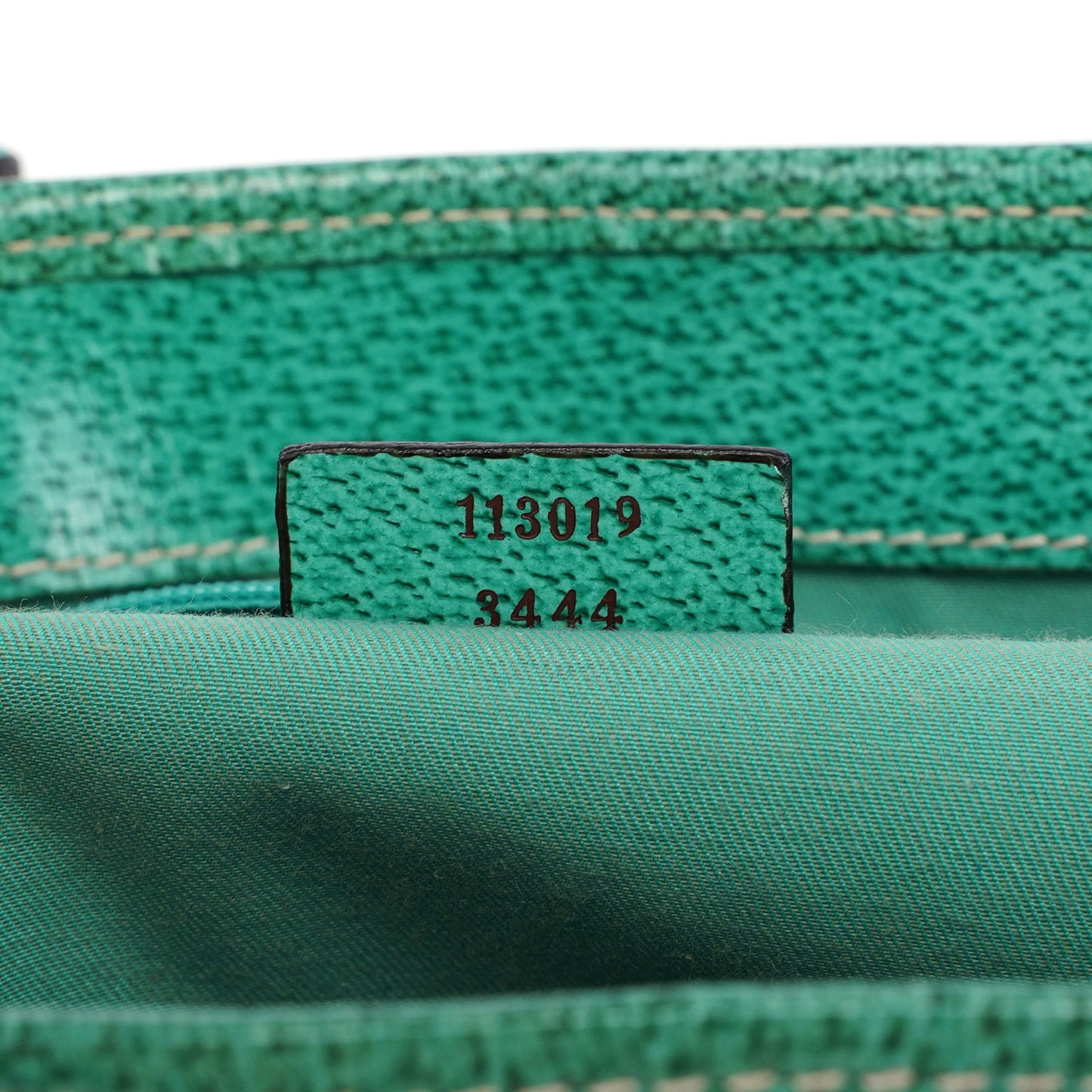 Beige Turquoise GG Tote Bag