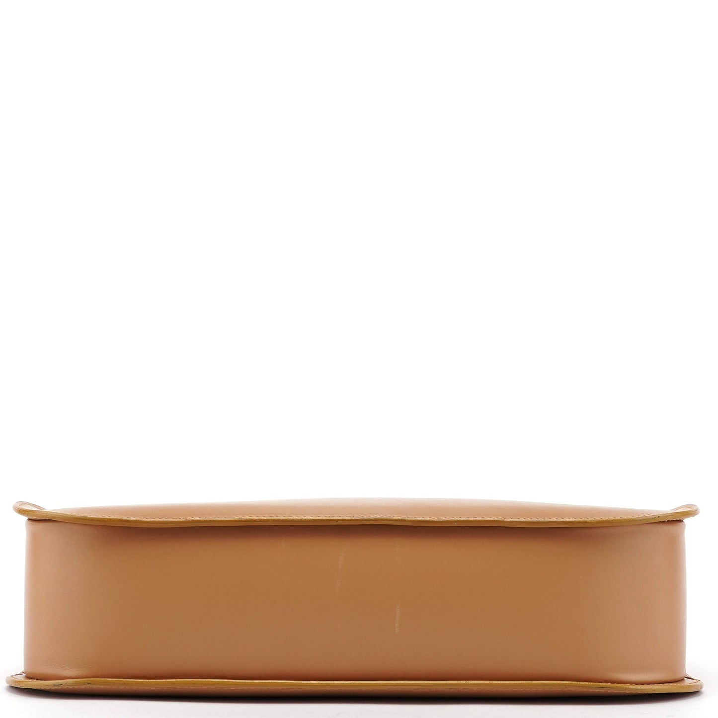 Beige Vitello Leather Shoulder Bag