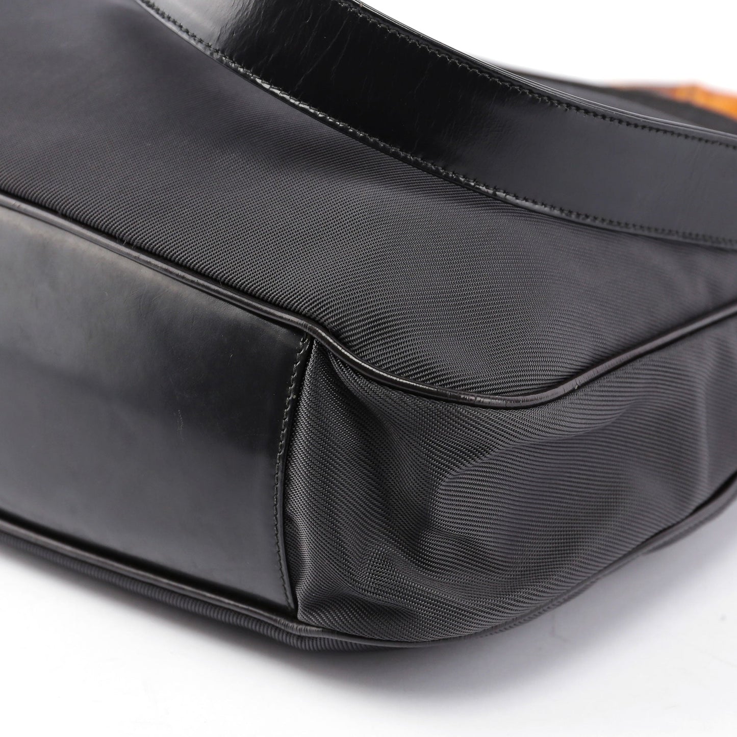 Black Bamboo Shoulder Bag 2Way