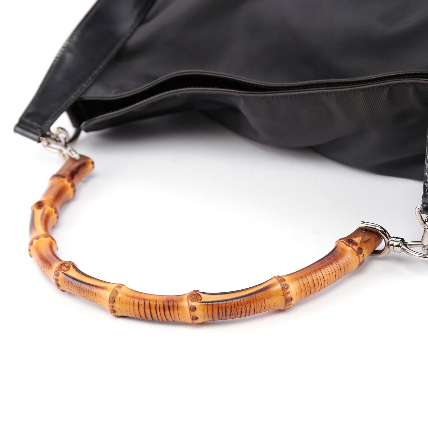 Black Bamboo Shoulder Bag 2Way