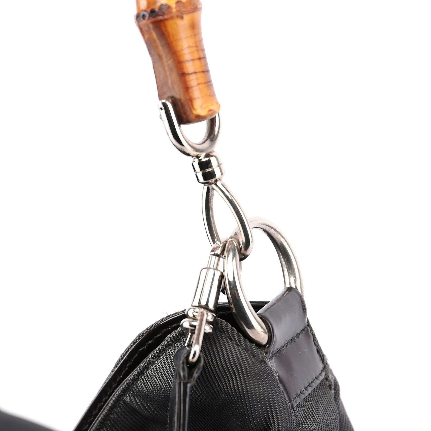 Black Bamboo Shoulder Bag 2Way