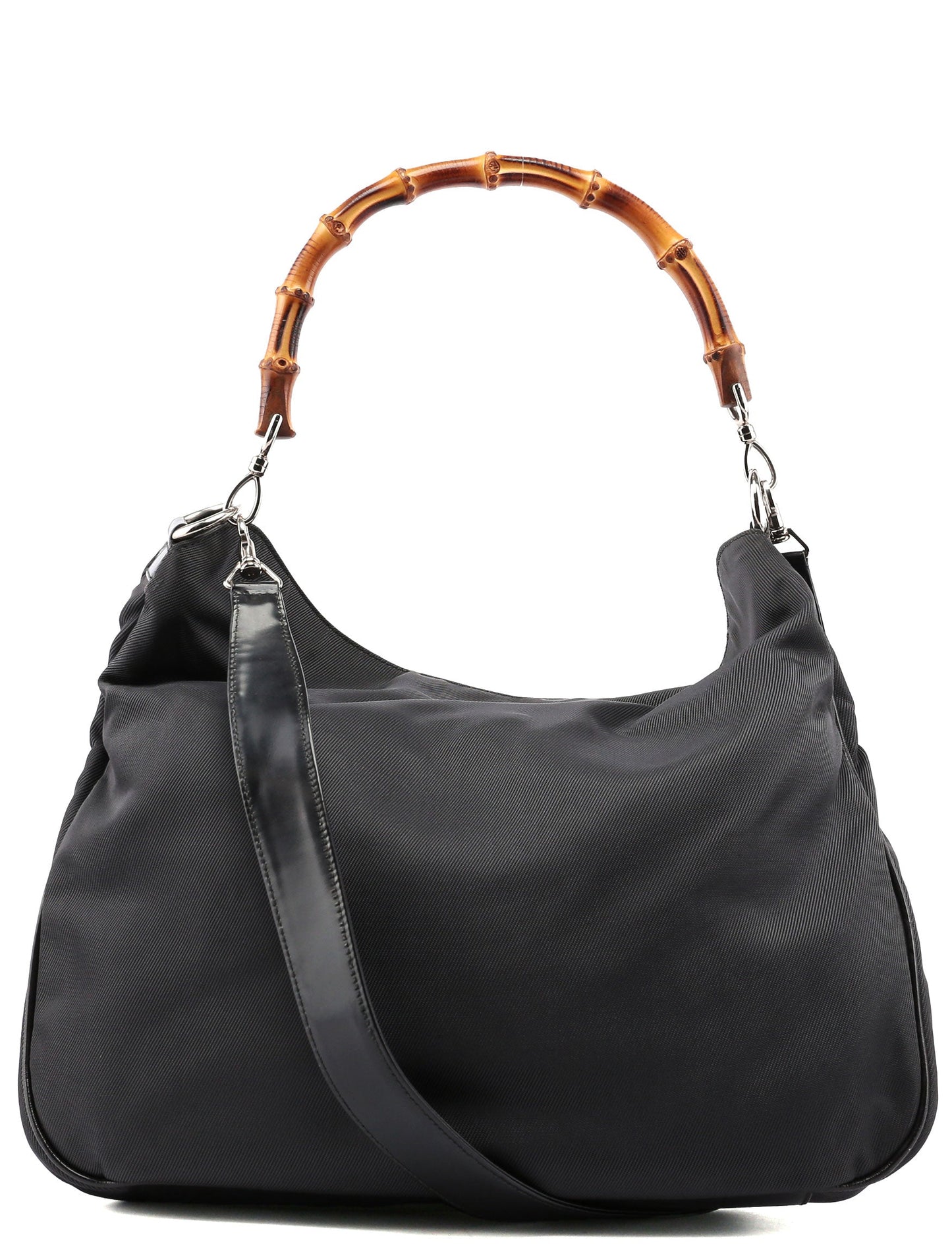 Black Bamboo Shoulder Bag 2Way