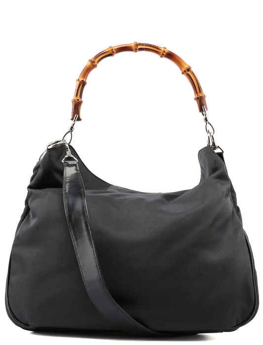 Black Bamboo Shoulder Bag 2Way