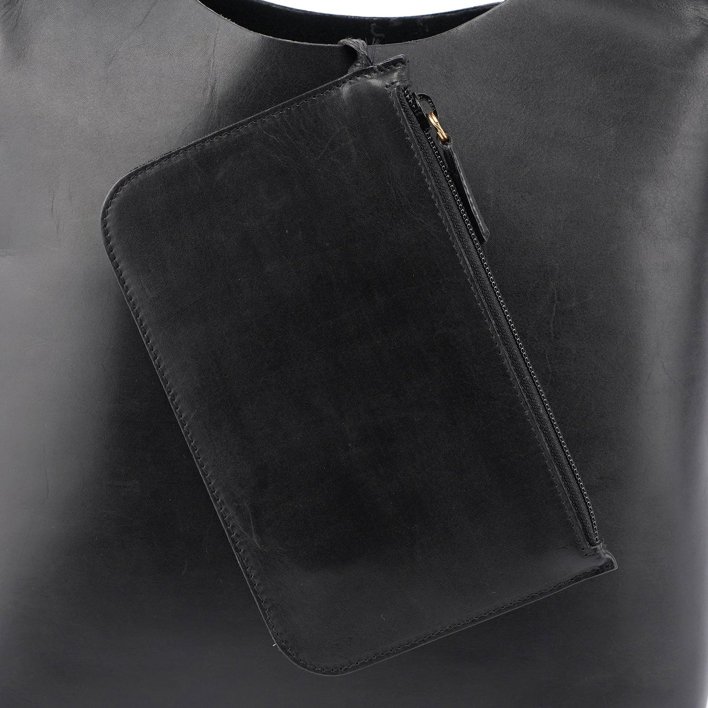 Black Bamboo Shoulder Bag