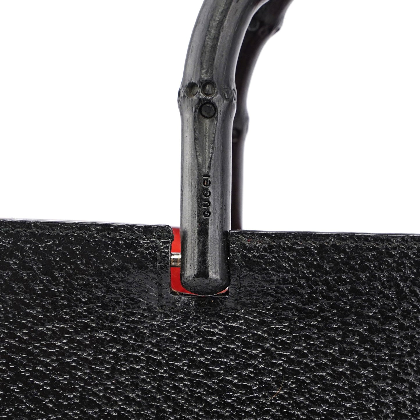 Black Bamboo Tote Red Int