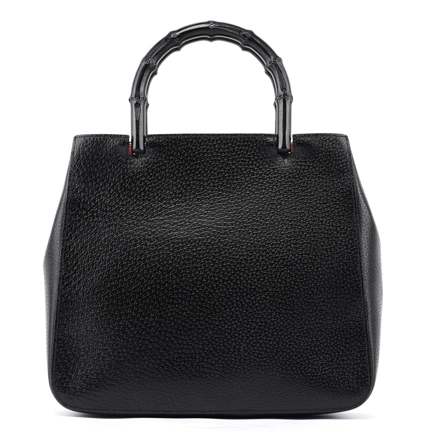 Black Bamboo Tote Red Int