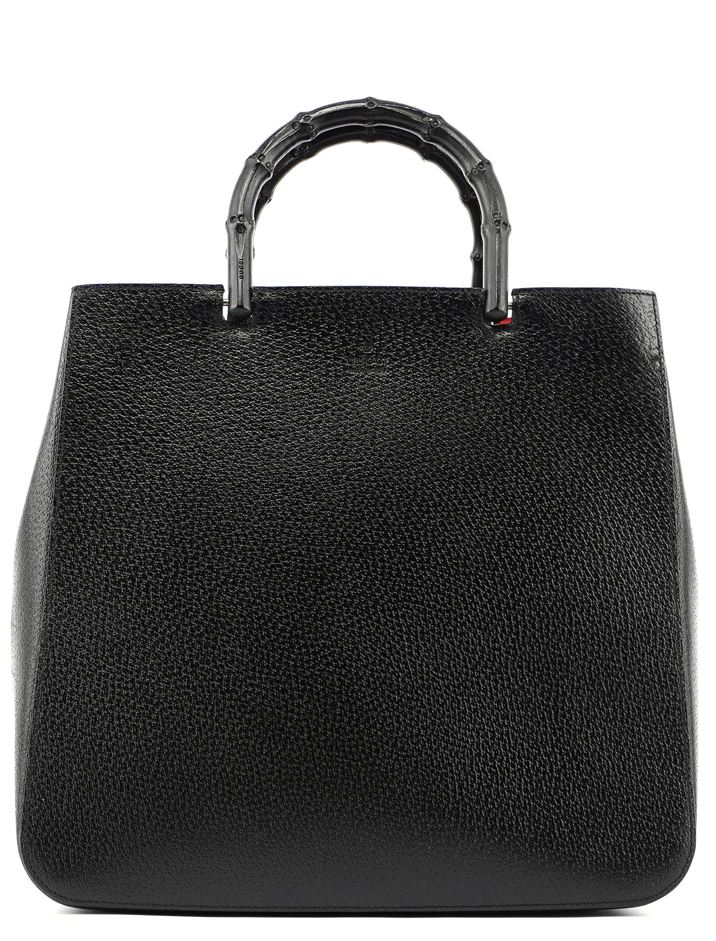 Black Bamboo Tote Red Int