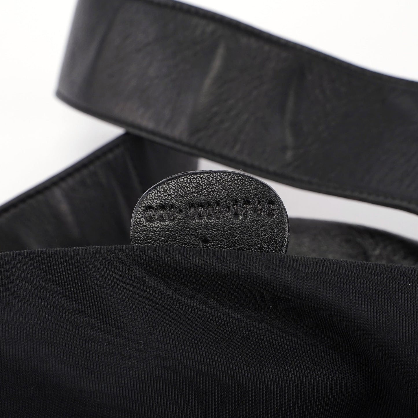 Black Calfskin Bamboo 2-Way Bag