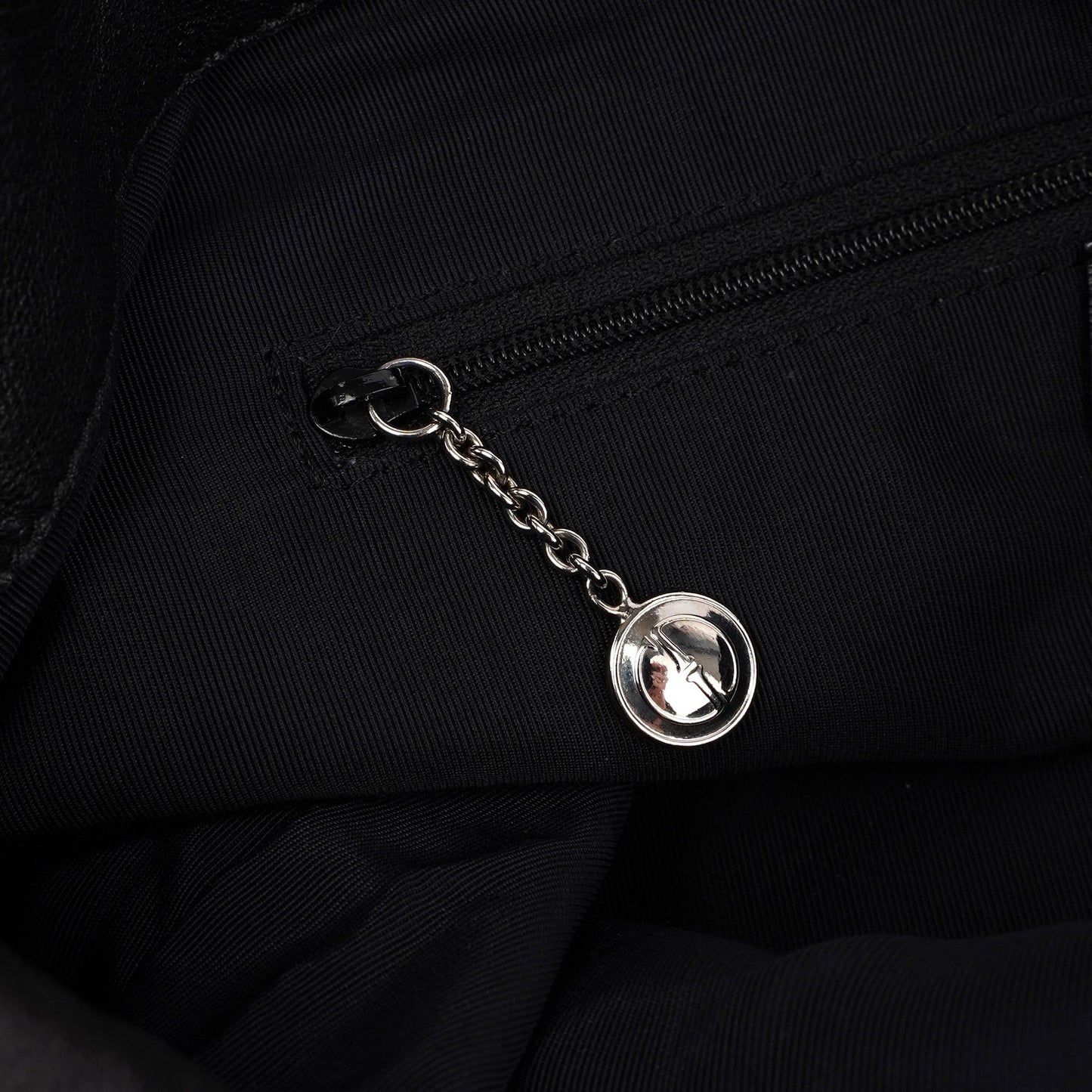 Black Calfskin Bamboo 2-Way Bag