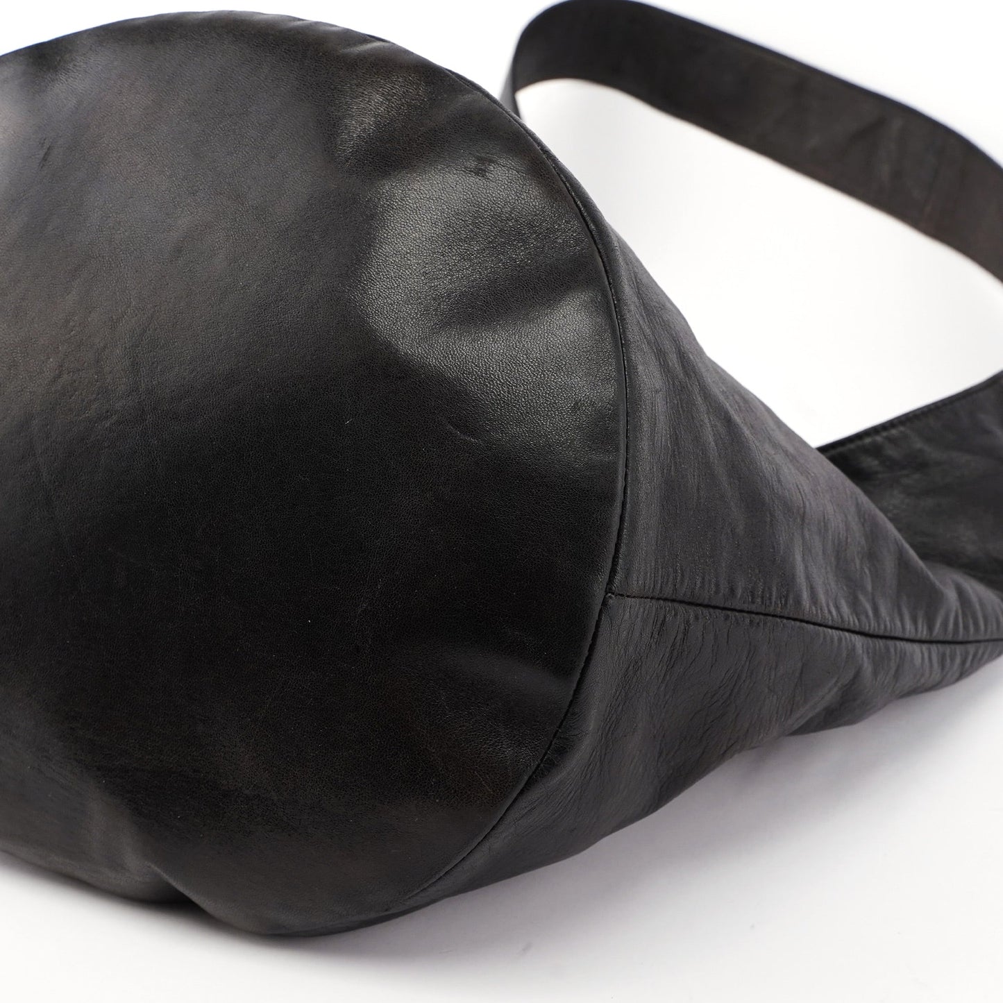 Black Calfskin Bamboo 2-Way Bag