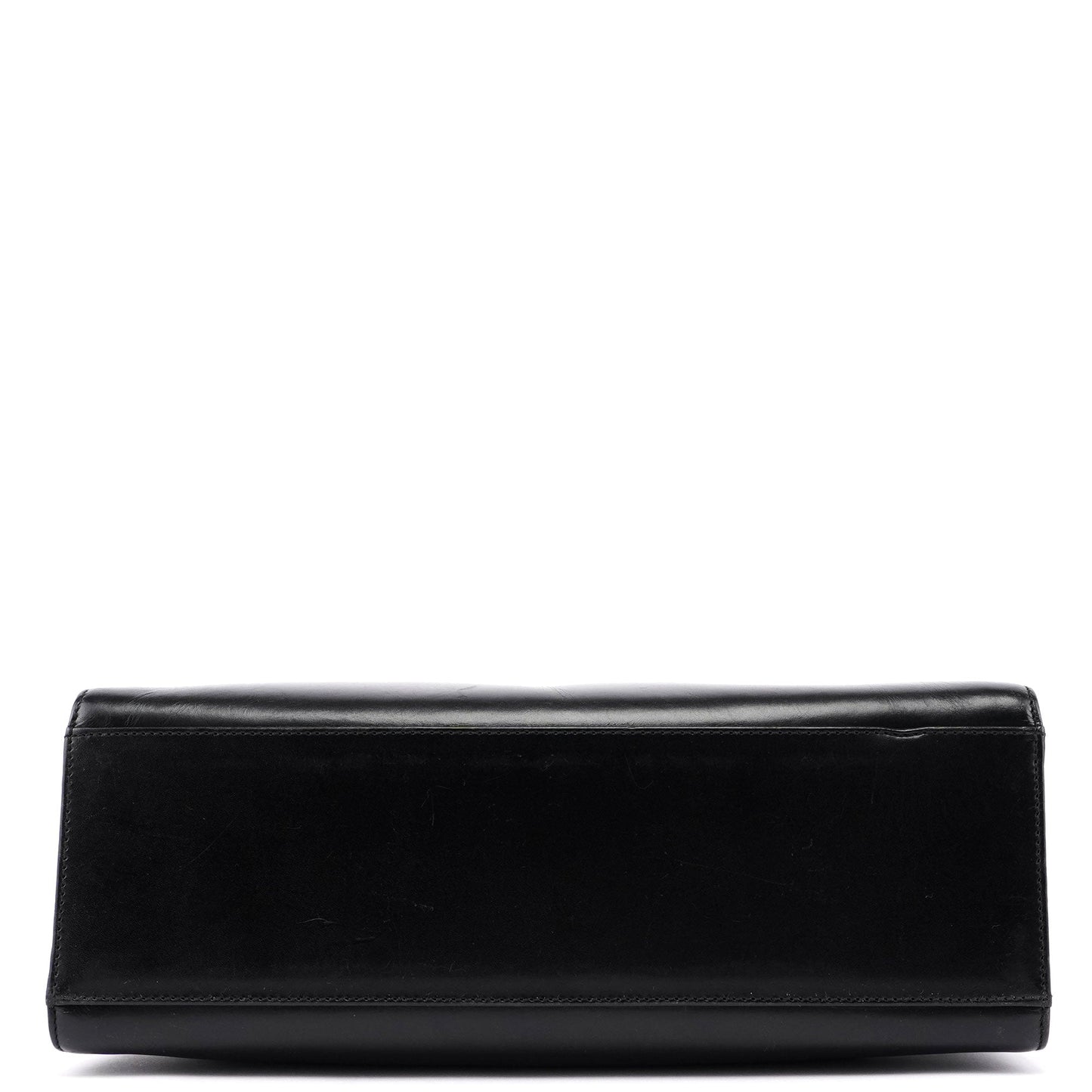 Black Calfskin Bamboo 2-Way Tote