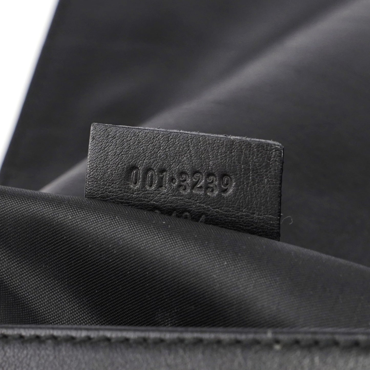 Black Calfskin Bamboo Flap Shoulder Bag