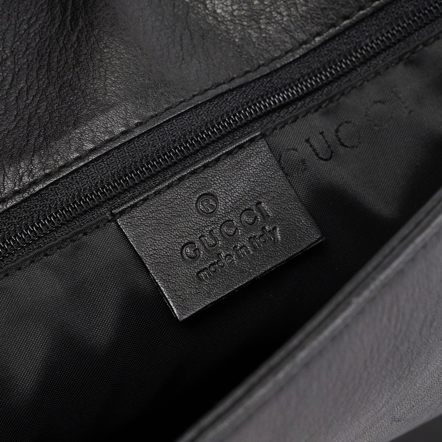 Black Calfskin Bamboo Flap Shoulder Bag