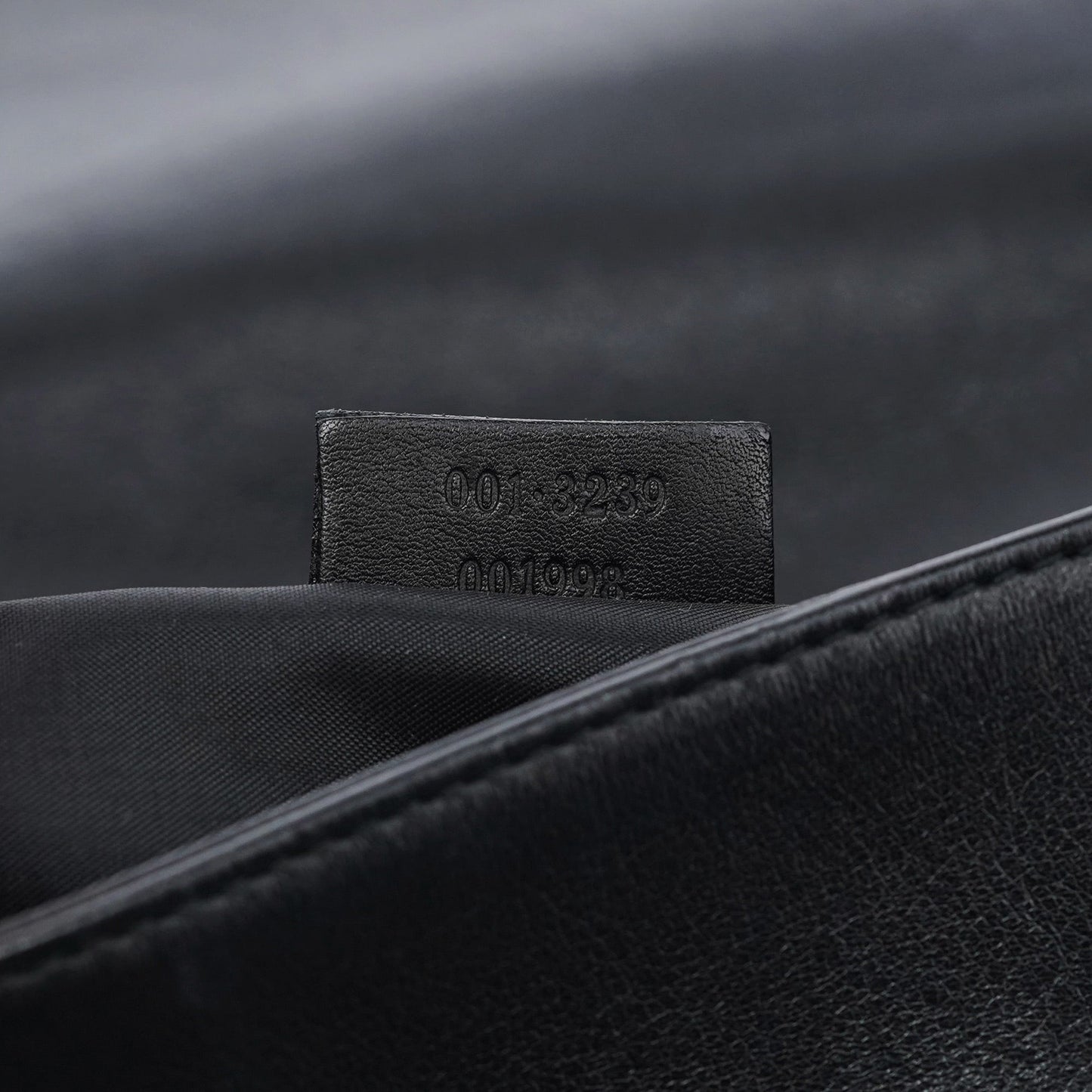 Black Calfskin Bamboo Flap Shoulder Bag