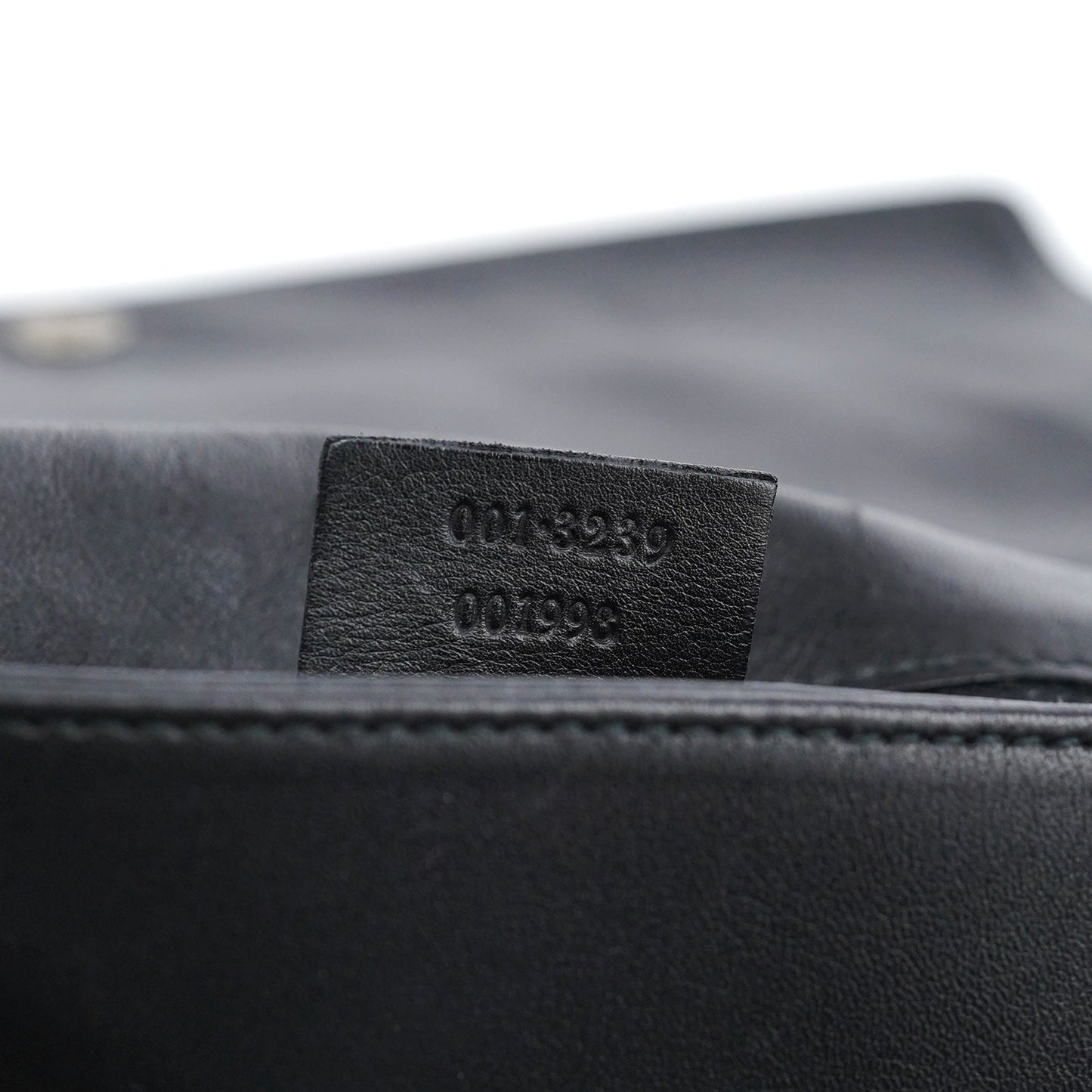 Black Calfskin Bamboo Flap Shoulder Bag