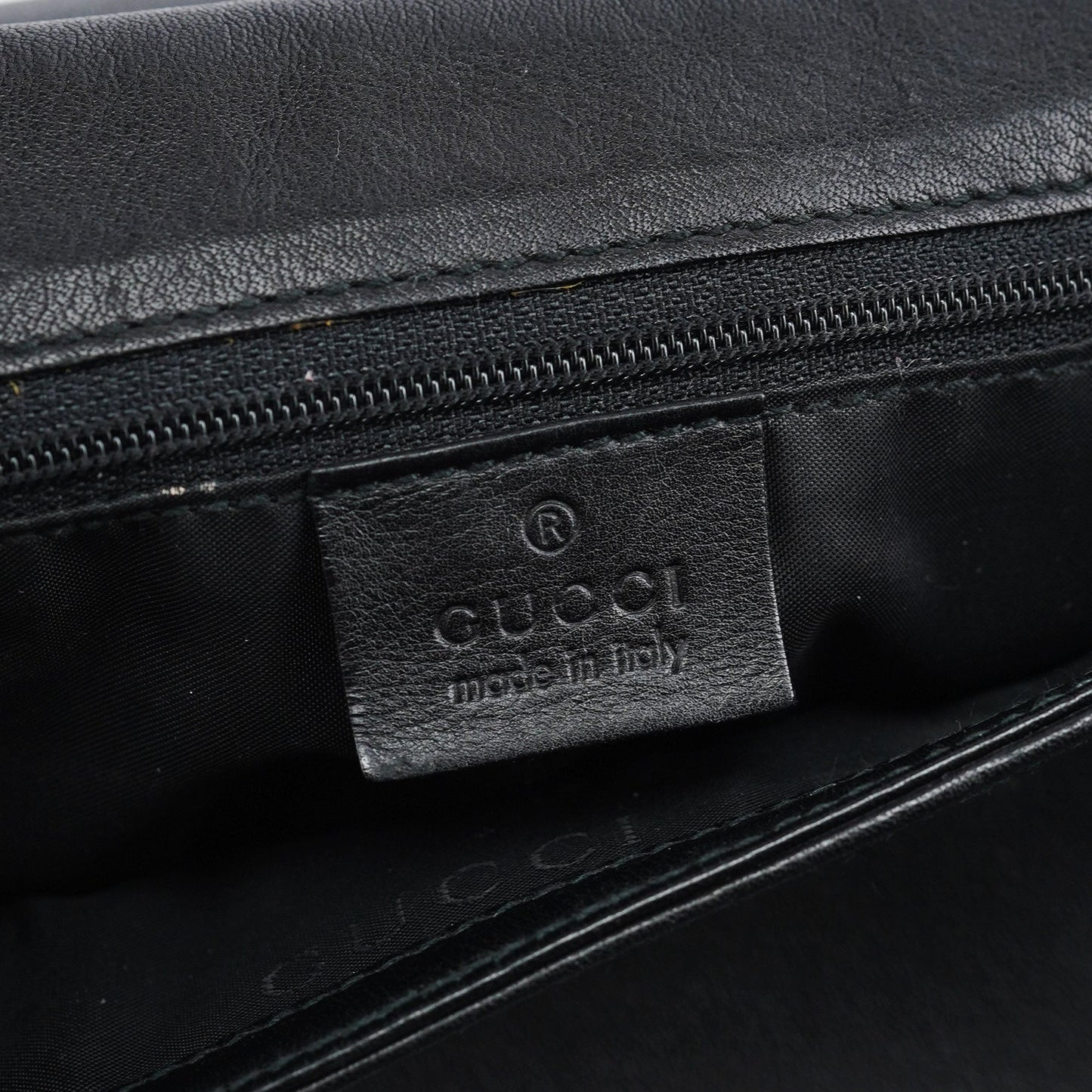 Black Calfskin Bamboo Flap Shoulder Bag