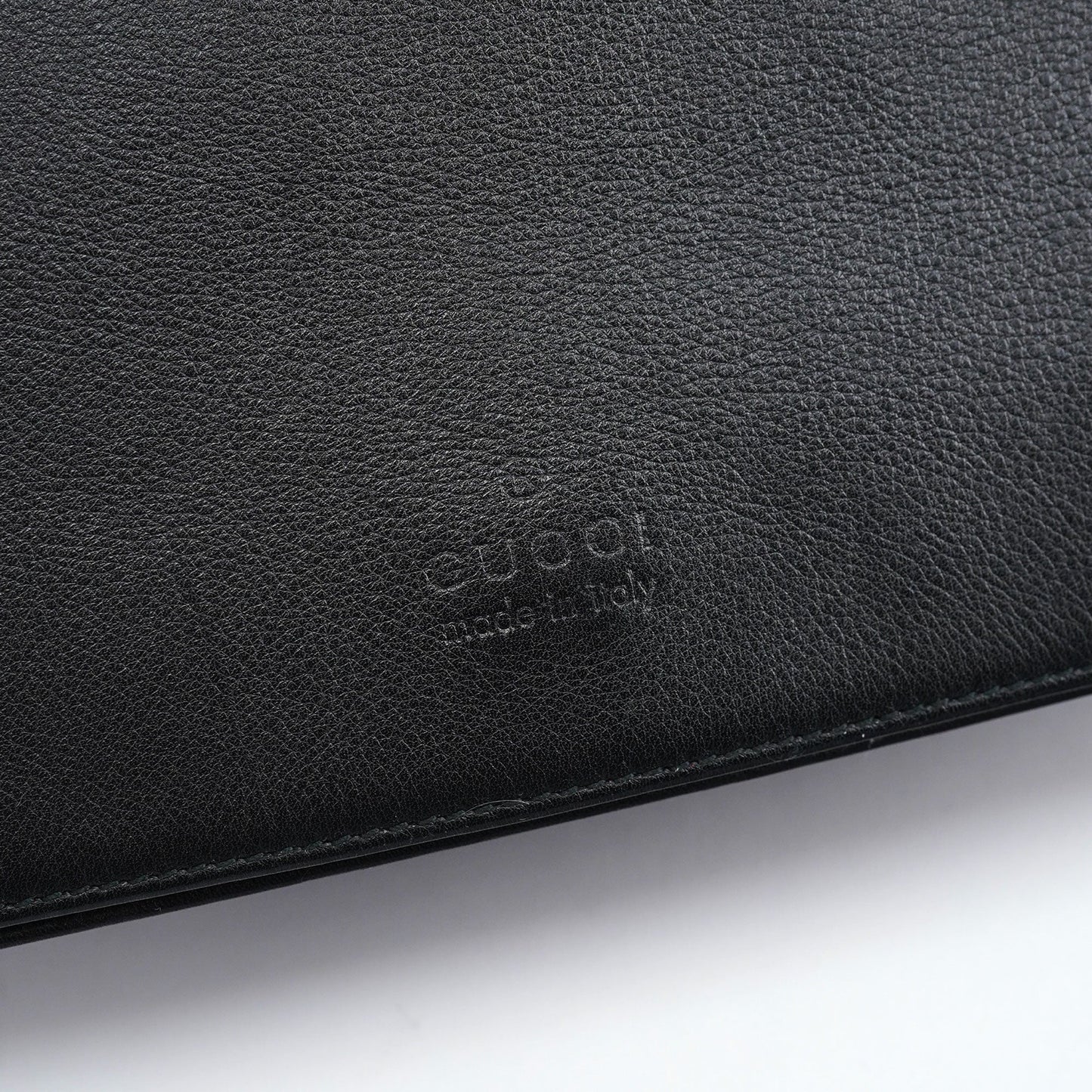 Black Calfskin Bamboo Flap Shoulder Bag