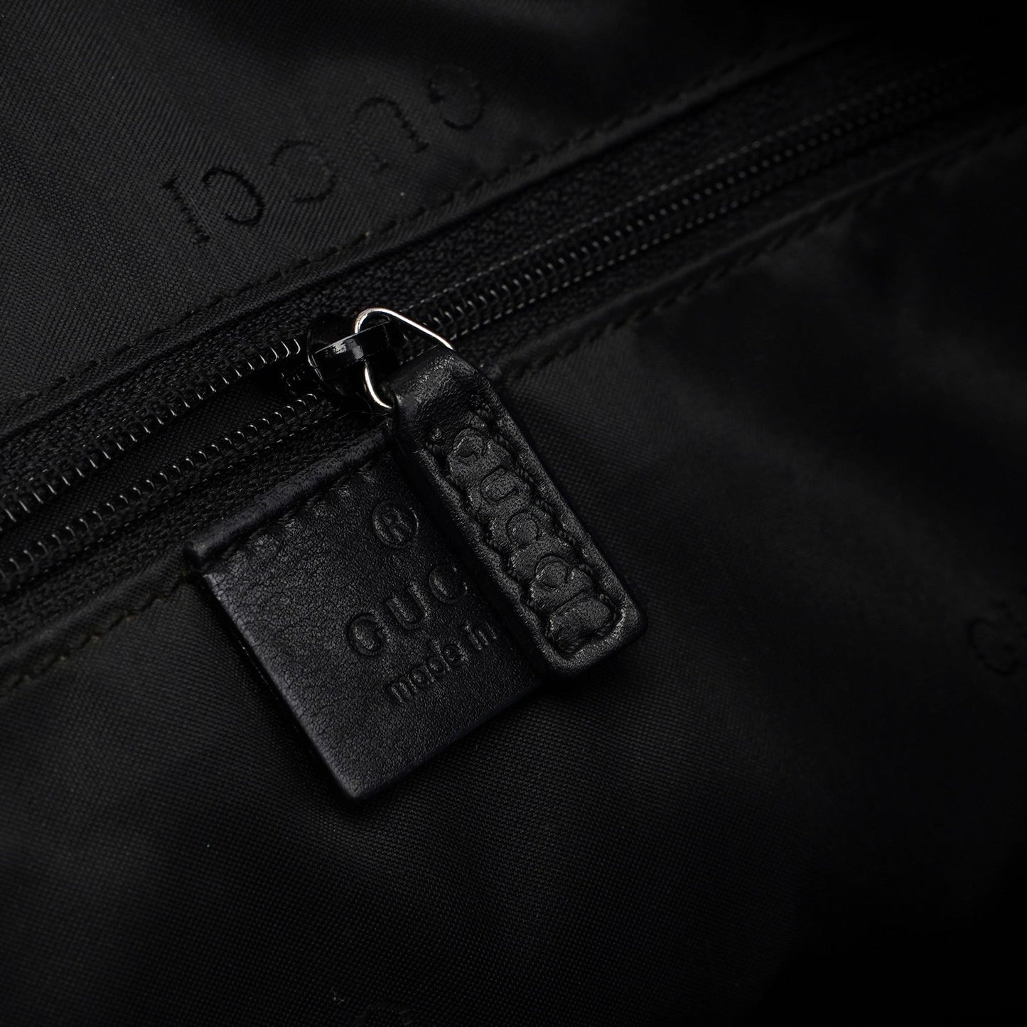 Black Calfskin Bamboo Shoulder Bag