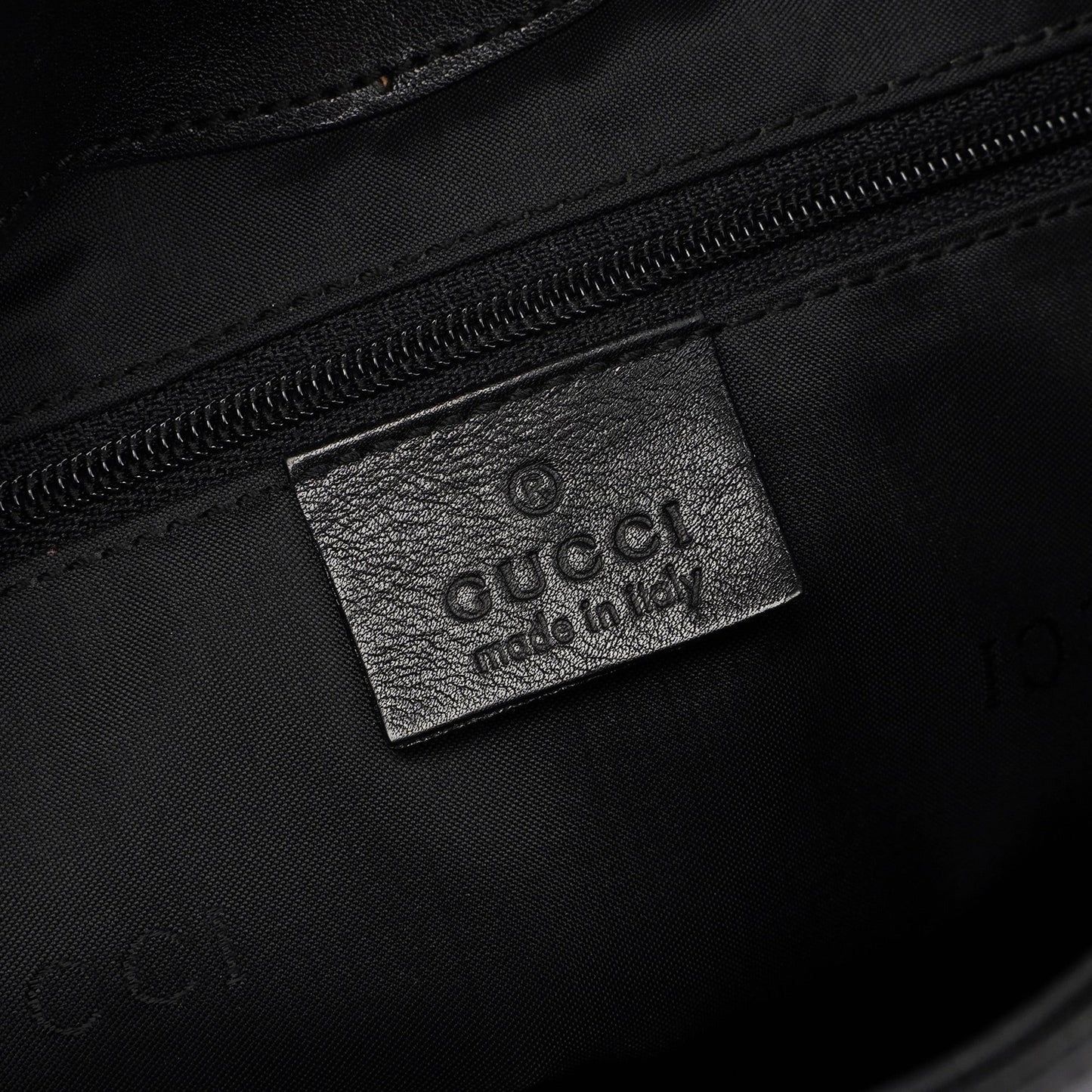 Black Calfskin Bamboo Shoulder Bag