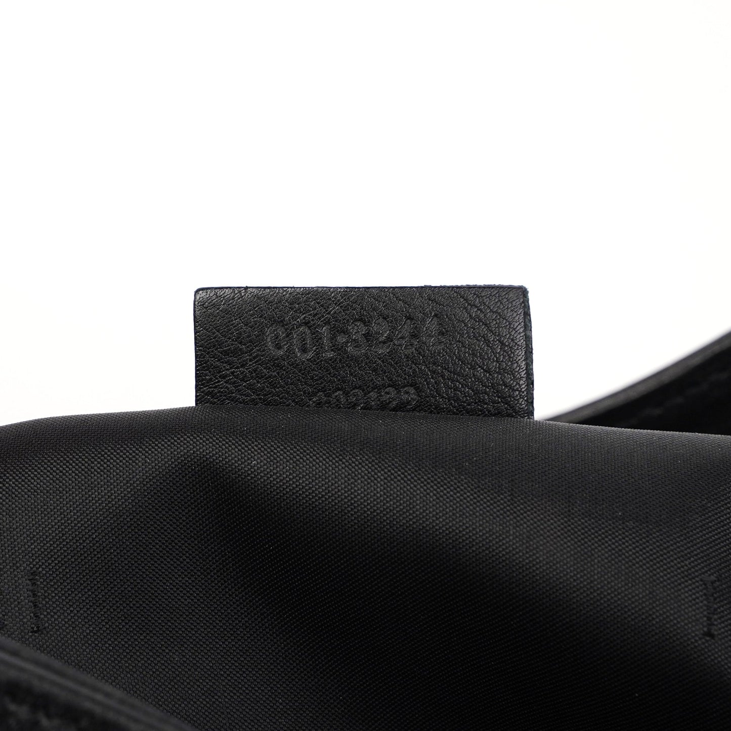 Black Calfskin Bamboo Shoulder Bag